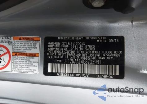 2016 Scion Fr-S из США, поврежденный, VIN JF1ZNAA14G8703981